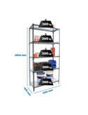 Estanteria 2000x1100x400 SIMONCLICK SUPERPLUS 5/400 ANTRACITA/BLANCO marca SIMONRACK