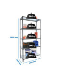 Estanteria 2000x1100x500 SIMONCLICK SUPERPLUS 5/500 ANTRACITA/BLANCO marca SIMONRACK