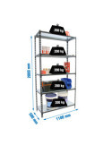 Estanteria 2000x1100x500 SIMONCLICK SUPERPLUS 5/500 ANTRACITA/GALVA marca SIMONRACK