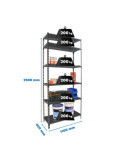 Estanteria 2500x1100x400 SIMONCLICK SUPERPLUS 6/400 ANTRACITA/ANTRACITA marca SIMONRACK