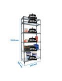 Estanteria 2500x1100x500 SIMONCLICK SUPERPLUS 6/500 ANTRACITA/BLANCO marca SIMONRACK