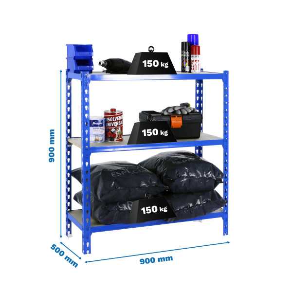 Estanteria 900x900x500 MADERCLICK 3/500 900 AZUL/MADERA marca SIMONRACK