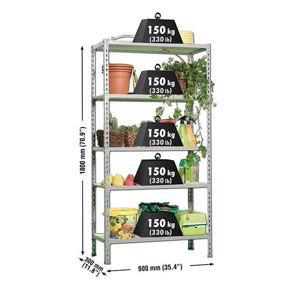 Estanteria 1800x900x300 MADERCLICK 5/300 GRIS/MADERA marca SIMONRACK