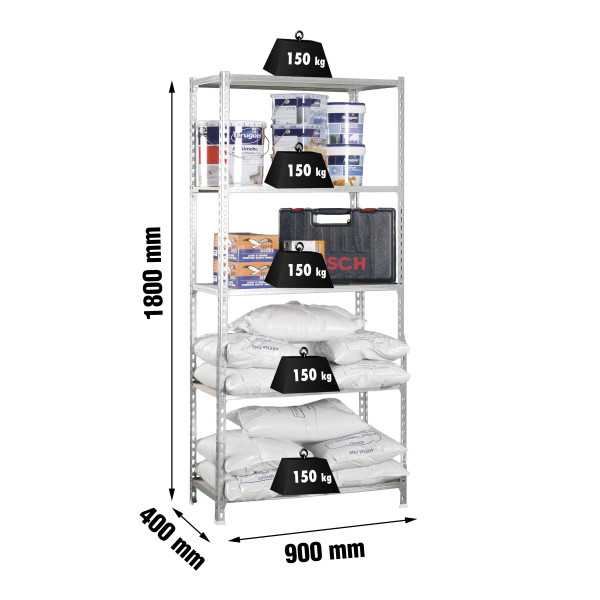 Estanteria 1800x900x400 MADERCLICK 5/400 GALVA/MADERA marca SIMONRACK