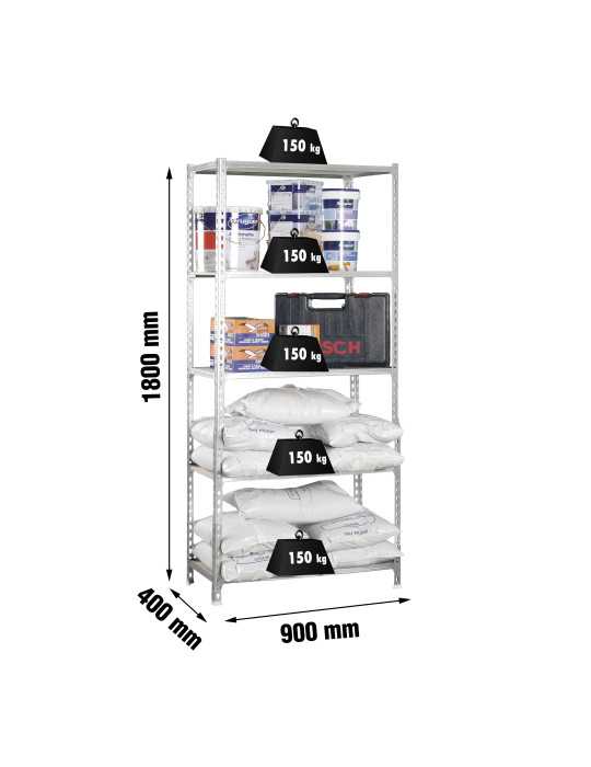 Estanteria 1800x900x400 MADERCLICK 5/400 GALVA/MADERA marca SIMONRACK