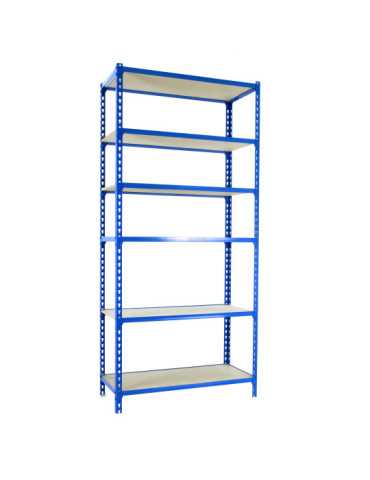 Estanteria 2500x900x400 MADERCLICK 6/400 AZUL/MADERA marca SIMONRACK 2