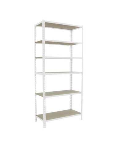 Estanteria 2500x900x400 MADERCLICK 6/400 BLANCO/MADERA marca SIMONRACK 2