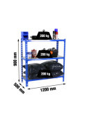 Estanteria 900x1200x500 MADERCLICK MEGAPLUS 3/500 900 AZUL/MADERA marca SIMONRACK