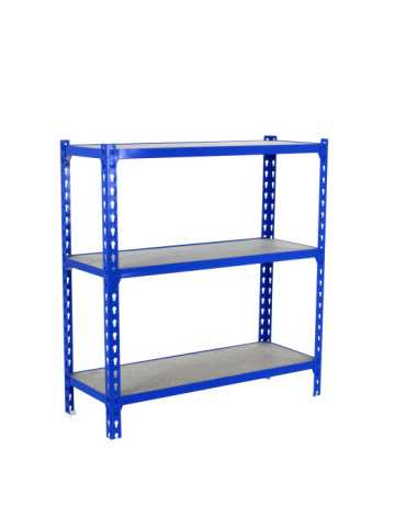 Estanteria 900x1200x500 MADERCLICK MEGAPLUS 3/500 900 AZUL/MADERA marca SIMONRACK 2