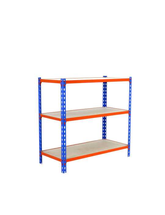 Estanteria 900x1200x500 MADERCLICK MEGAPLUS 3/500 900 AZUL/NARANJ/MAD marca SIMONRACK