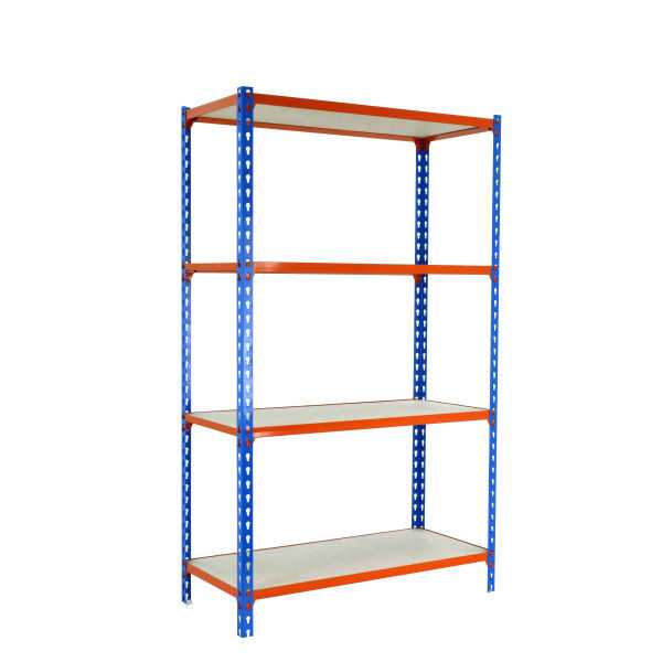 Estanteria 1500x1200x500 MADERCLICK MEGAPLUS 4/500 1500 AZUL/NARAN/MAD marca SIMONRACK