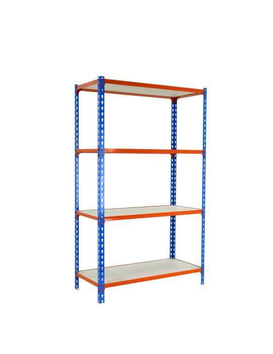Estanteria 1500x1200x500 MADERCLICK MEGAPLUS 4/500 1500 AZUL/NARAN/MAD marca SIMONRACK