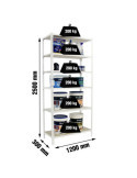 Estanteria 2500x1200x300 MADERCLICK MEGAPLUS 6/300 2500 BLANCO/MADERA marca SIMONRACK