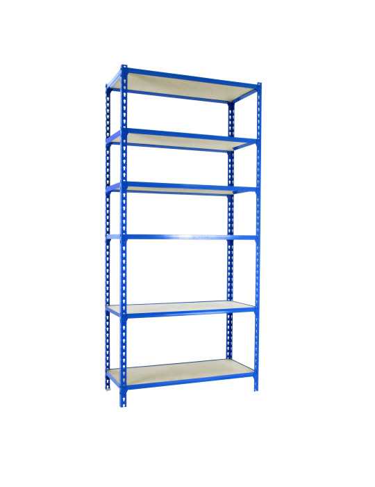 Estanteria 2500x1200x400 MADERCLICK MEGAPLUS 6/400 2500 AZUL/MADERA marca SIMONRACK