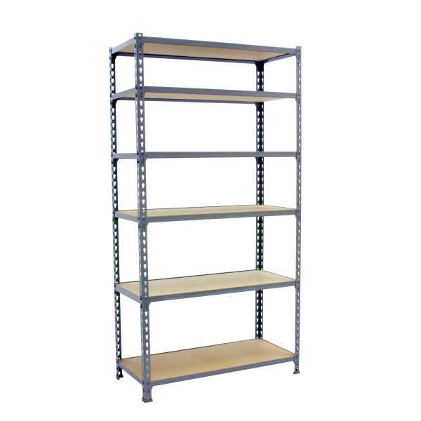 Estanteria 2500x1200x400 MADERCLICK MEGAPLUS 6/400 2500 GRIS/MADERA marca SIMONRACK
