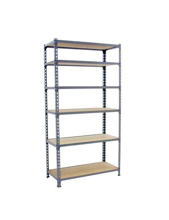 Estanteria 2500x1200x400 MADERCLICK MEGAPLUS 6/400 2500 GRIS/MADERA marca SIMONRACK