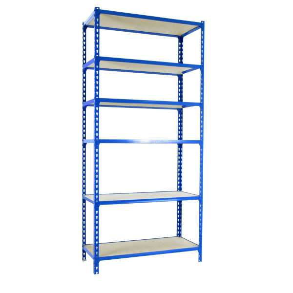 Estanteria 2500x1200x500 MADERCLICK MEGAPLUS 6/500 2500 AZUL/MADERA marca SIMONRACK