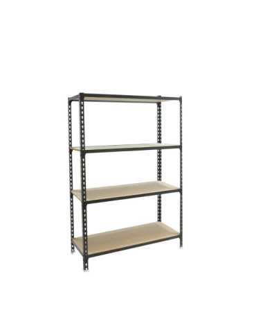 Estanteria 1500x800x400 MADERCLICK MINI 4/400 1500 ANTRACITA/MADERA marca SIMONRACK 2