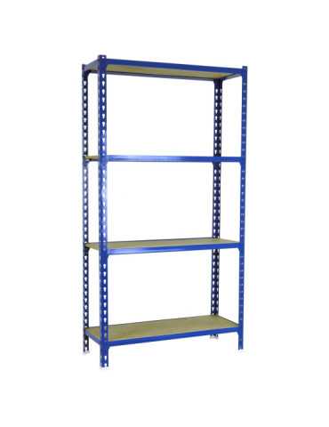 Estanteria 1500x800x500 MADERCLICK MINI 4/500 1500 AZUL/MADERA marca SIMONRACK 2