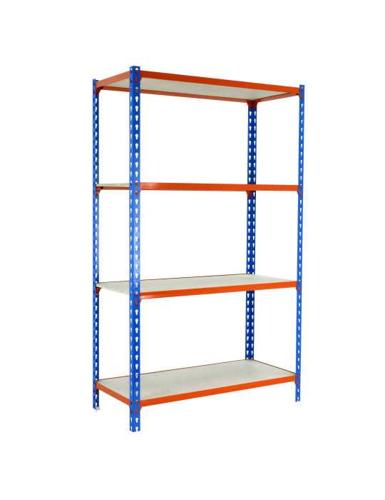 Estanteria 1500x800x500 MADERCLICK MINI 4/500 1500 AZUL/NARANJA/MADERA marca SIMONRACK