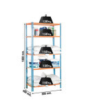 Estanteria 1800x800x400 MADERCLICK MINI 5/400 AZUL/NARANJA/MADERA marca SIMONRACK