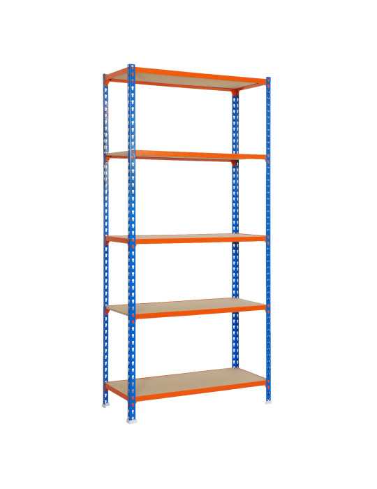 Estanteria 1800x800x400 MADERCLICK MINI 5/400 AZUL/NARANJA/MADERA marca SIMONRACK