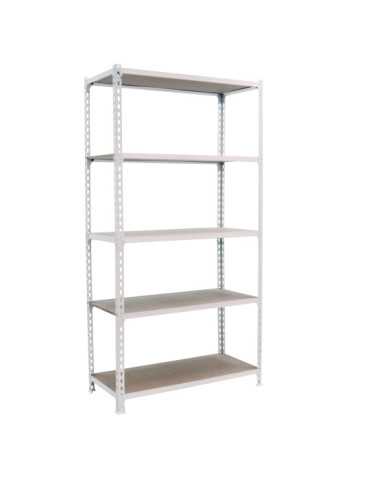 Estanteria 1800x800x400 MADERCLICK MINI 5/400 BLANCO/MADERA marca SIMONRACK 2