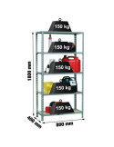 Estanteria 1800x800x400 MADERCLICK MINI 5/400 GRIS/MADERA marca SIMONRACK