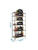 Estanteria 2500x800x300 MADERCLICK MINI 6/300 GALVA/MADERA marca SIMONRACK