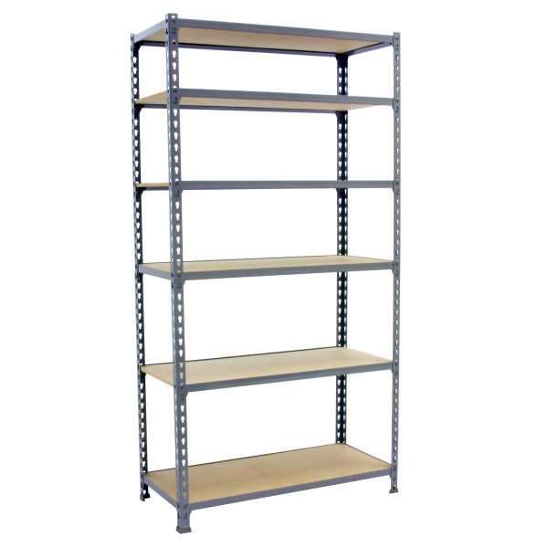 Estanteria 2500x800x300 MADERCLICK MINI 6/300 GRIS/MADERA marca SIMONRACK