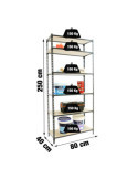 Estanteria 2500x800x400 MADERCLICK MINI 6/400 ANTRACITA/MADERA marca SIMONRACK