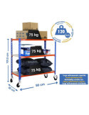 Estanteria 975x900x300 MADERCLICK MOBILE 3/300 900 AZ/NAR/MAD marca SIMONRACK