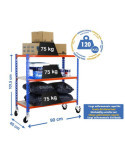 Estanteria 975x900x400 MADERCLICK MOBILE 3/400 900 AZ/NAR/MAD marca SIMONRACK