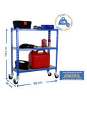 Estanteria 975x900x400 MADERCLICK MOBILE 3/400 900 AZUL/MADERA marca SIMONRACK