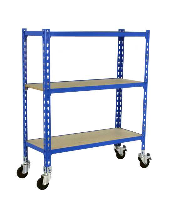 Estanteria 975x900x400 MADERCLICK MOBILE 3/400 900 AZUL/MADERA marca SIMONRACK