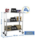 Estanteria 975x900x400 MADERCLICK MOBILE 3/400 900 GALVA/MADERA marca SIMONRACK
