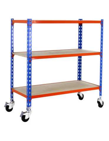 Estanteria 975x900x500 MADERCLICK MOBILE 3/500 900 AZUL/NARANJA/MADER marca SIMONRACK 2