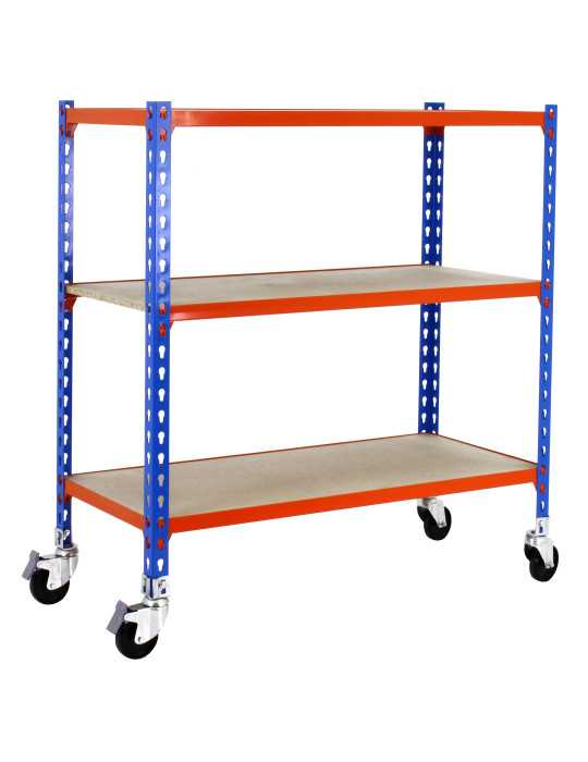 Estanteria 975x900x500 MADERCLICK MOBILE 3/500 900 AZUL/NARANJA/MADER marca SIMONRACK