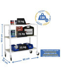 Estanteria 975x900x500 MADERCLICK MOBILE 3/500 900 BLANCO/MADERA marca SIMONRACK