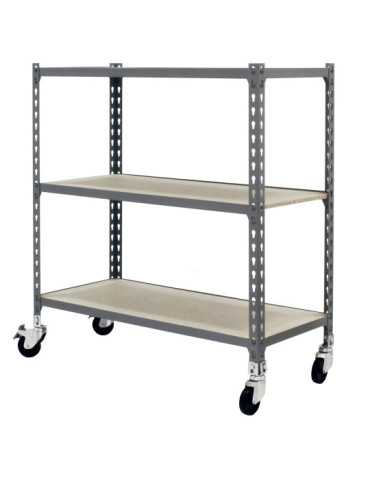 Estanteria 975x900x500 MADERCLICK MOBILE 3/500 900 GRIS/MADERA marca SIMONRACK 2