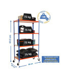 Estanteria 1575x900x300 MADERCLICK MOBILE 4/300 1500 AZUL/NARANJA/MADE marca SIMONRACK