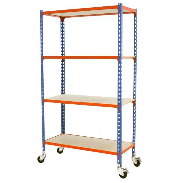 Estanteria 1575x900x400 MADERCLICK MOBILE 4/400 1500 AZUL/NARANJA/MADE marca SIMONRACK