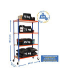 Estanteria 1575x800x300 MADERCLICK MOBILE MINI 4/300 1500 AZUL/NAR/MAD marca SIMONRACK