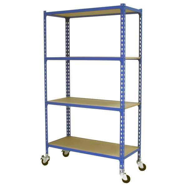 Estanteria 1575x800x500 MADERCLICK MOBILE MINI 4/500 1500 AZUL/MADERA marca SIMONRACK