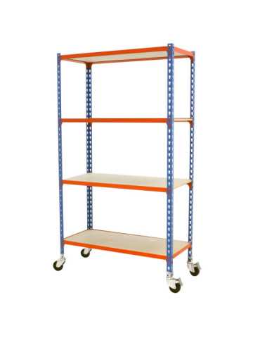 Estanteria 1575x800x500 MADERCLICK MOBILE MINI 4/500 1500 AZUL/NAR/MA marca SIMONRACK 2