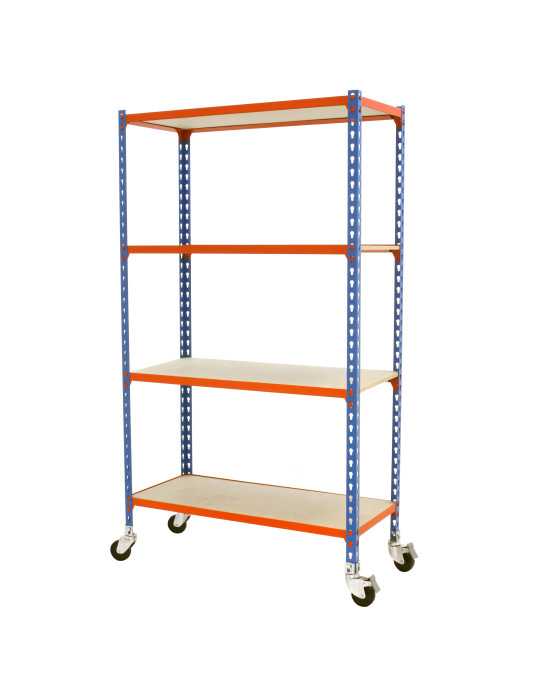 Estanteria 1575x800x500 MADERCLICK MOBILE MINI 4/500 1500 AZUL/NAR/MA marca SIMONRACK