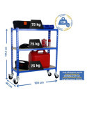 Estanteria 975x1000x400 MADERCLICK MOBILE PLUS 3/400 900 AZUL/MADERA marca SIMONRACK