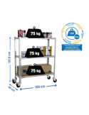 Estanteria 975x1000x400 MADERCLICK MOBILE PLUS 3/400 900 GALVA/MADERA marca SIMONRACK
