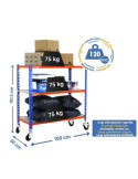 Estanteria 975x1000x500 MADERCLICK MOBILE PLUS 3/500 900 AZUL/NAR/MADE marca SIMONRACK