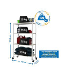 Estanteria 1575x1000x300 MADERCLICK MOBILE PLUS 4/300 1500 BCO/MAD marca SIMONRACK